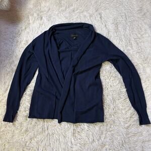 Premise women’s sweater cardigan open sweater blue button L